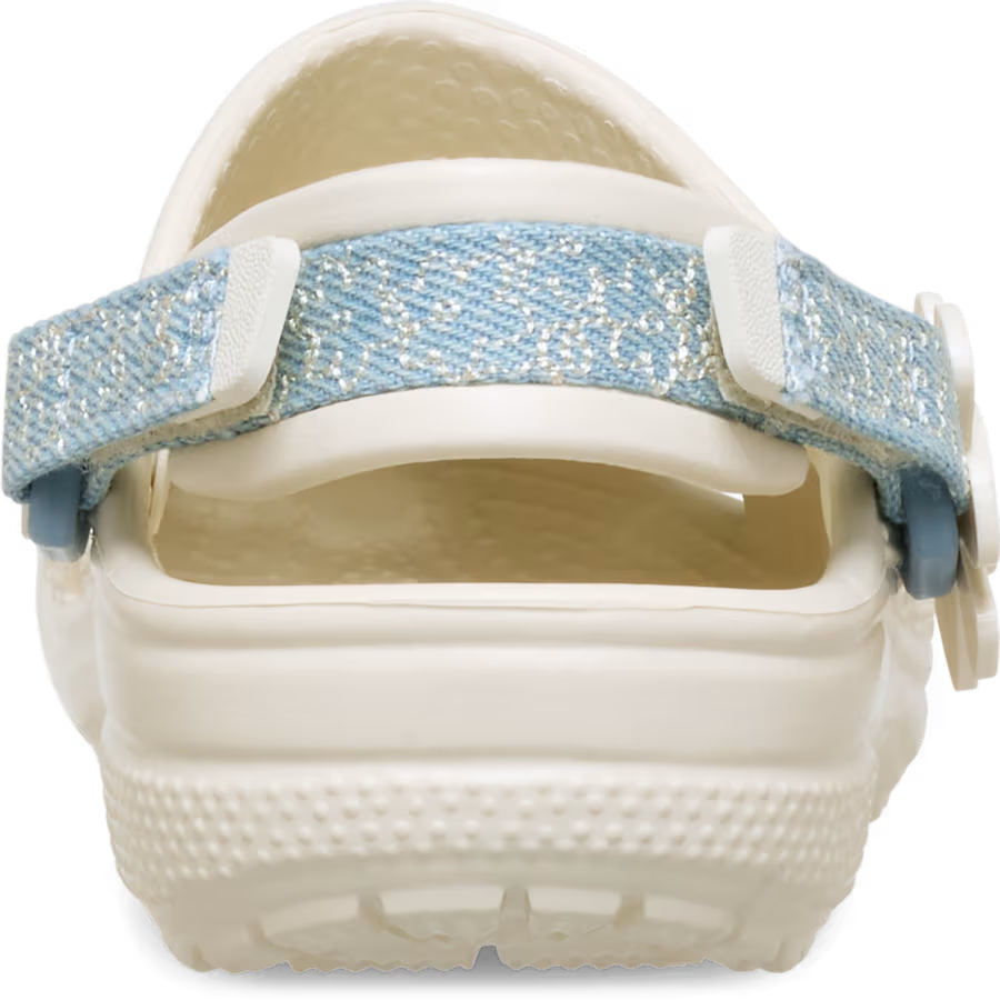 Toddler Classic Denim Flower Adjustable Backstrap Clog