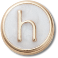 Tiny Pearlized Letter H