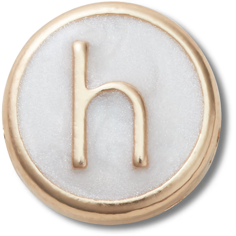 Tiny Pearlized Letter H