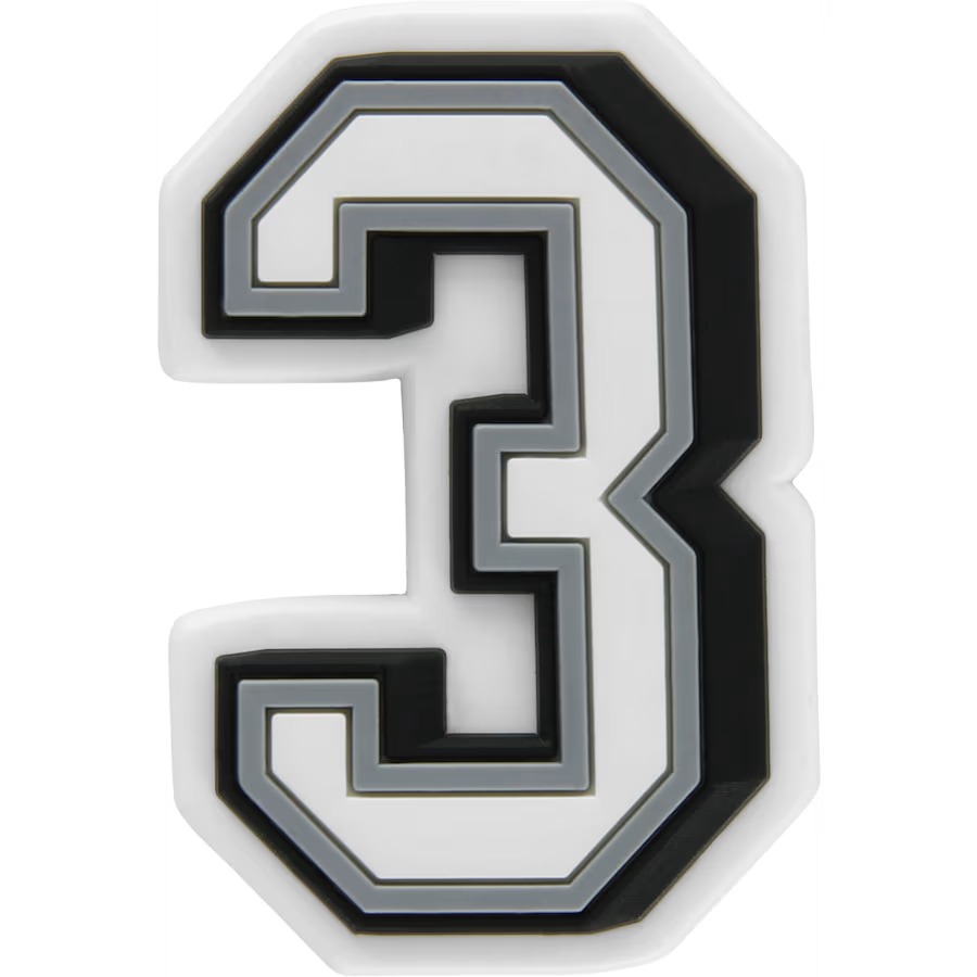 Jibbitz B&W Number 3