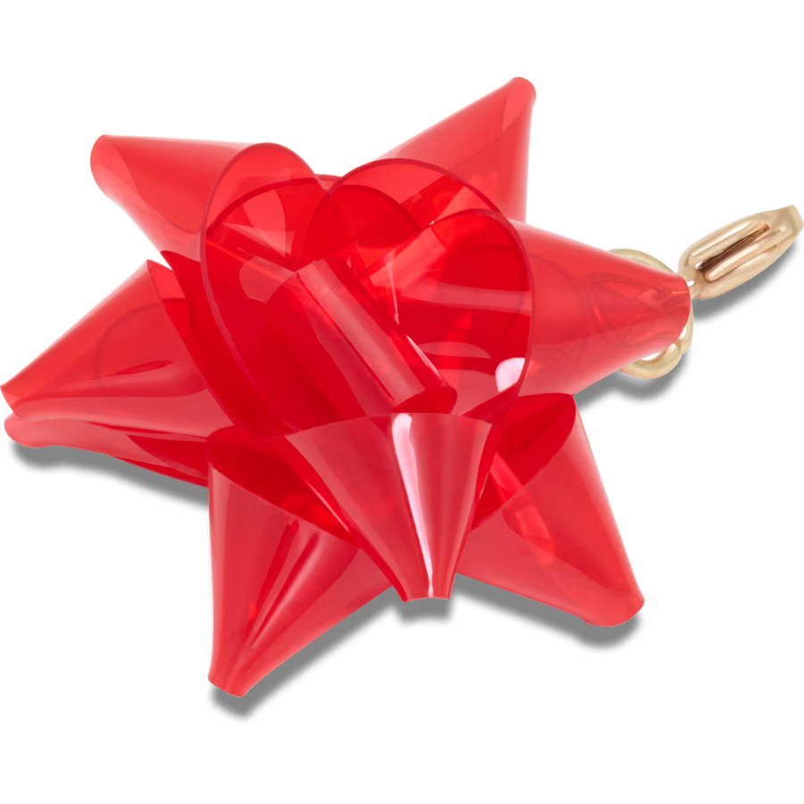 Red Holiday Bow Charm