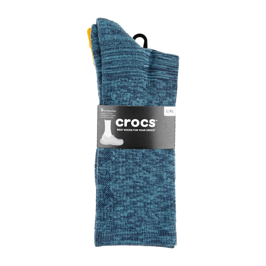 Crocs Socks Crew Texture Logo 3-Pack