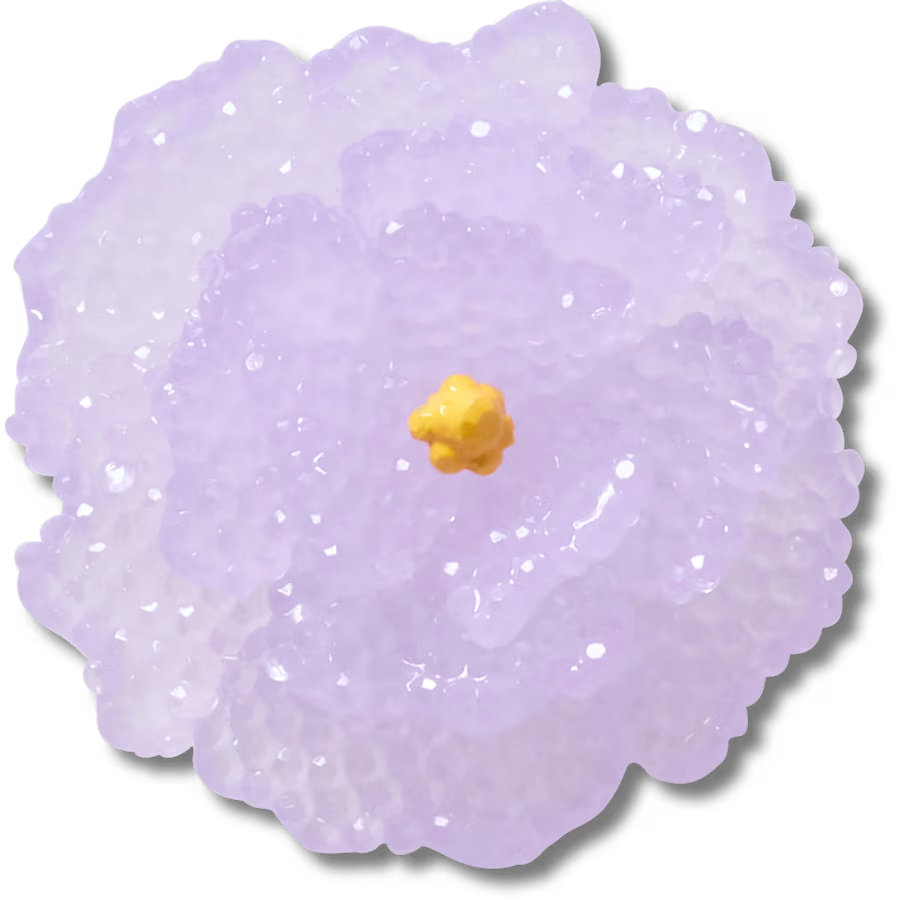 Beaded Purple Flower