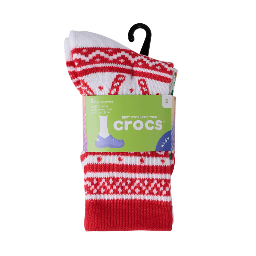 CrocsSocks Candy Cane 3-Pack