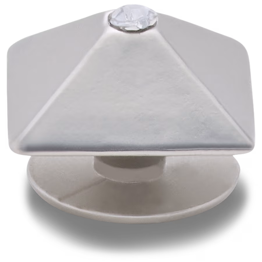 Light Silver Pyramid Stud