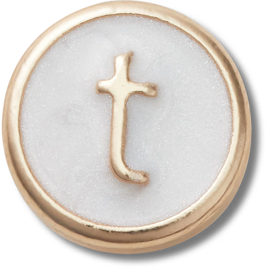 Tiny Pearlized Letter T