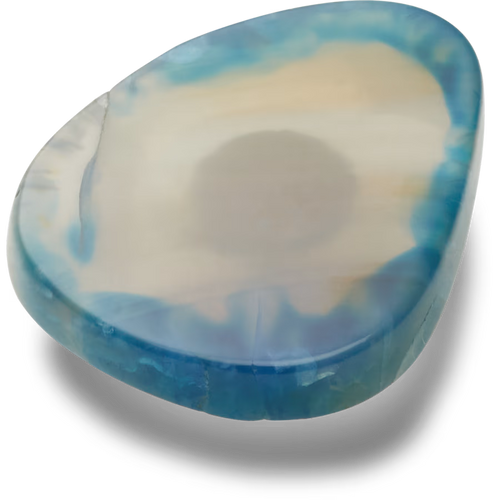 Blue Glass Cut Stone