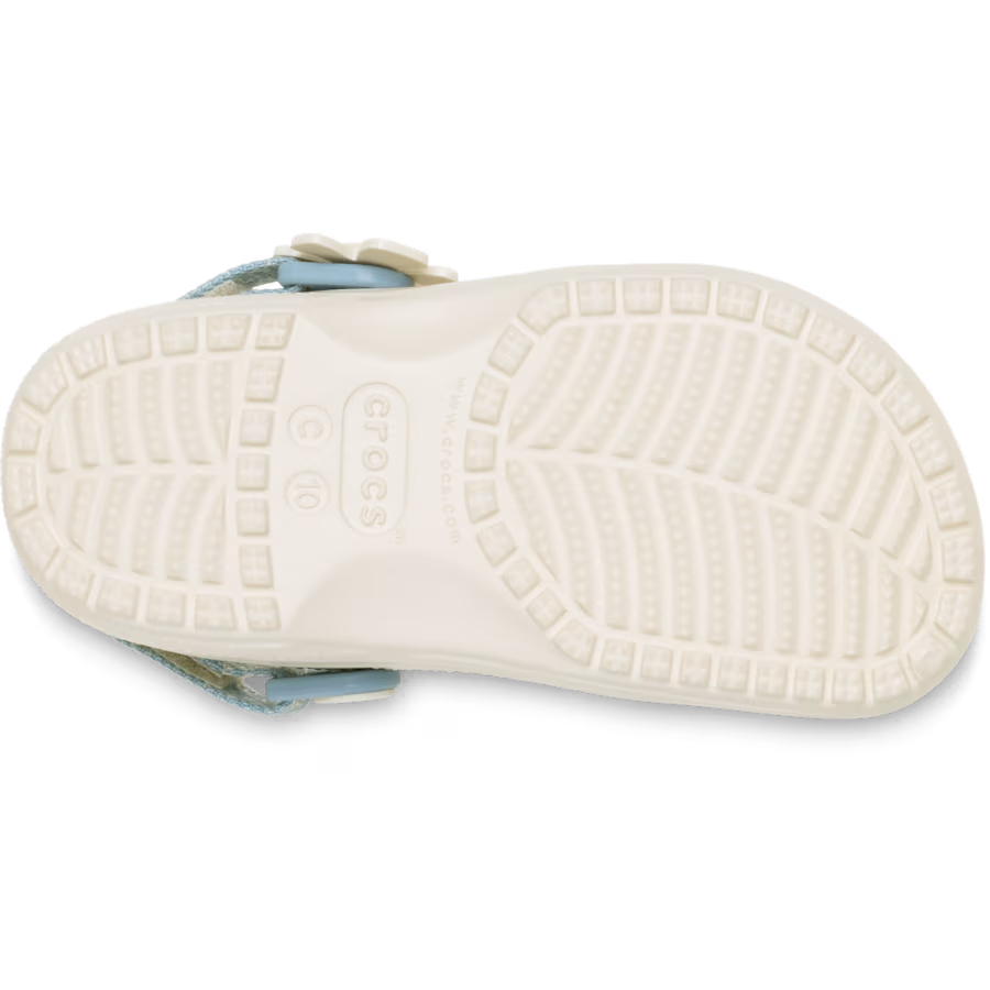 Toddler Classic Denim Flower Adjustable Backstrap Clog