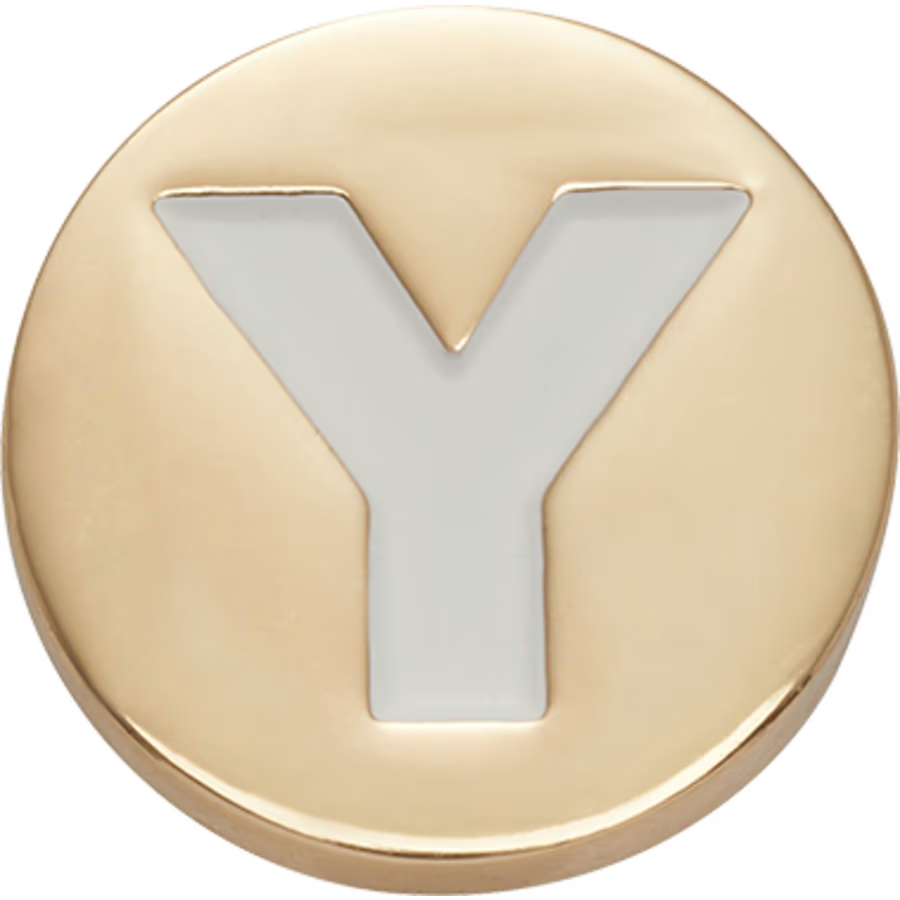 Gold Letter Y