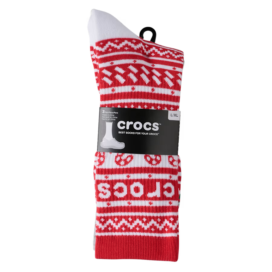 CrocsSocks Candy Cane 3-Pack