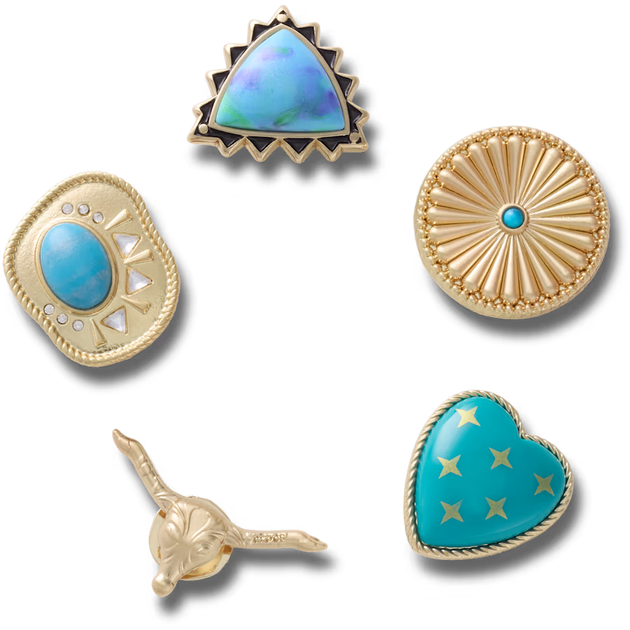 Gold Turquoise Western 5 Pack
