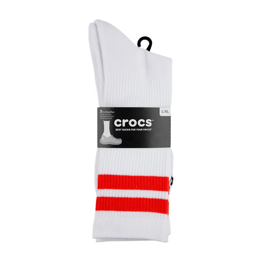 CrocsSocks Stripe Crew 3-Pack