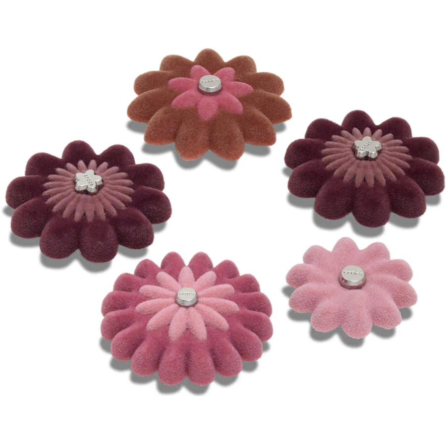 Pink Velvet Flower 5 Pack