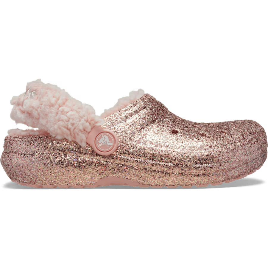Kids’ Classic Fleece Lined Chunky Glitter Clog